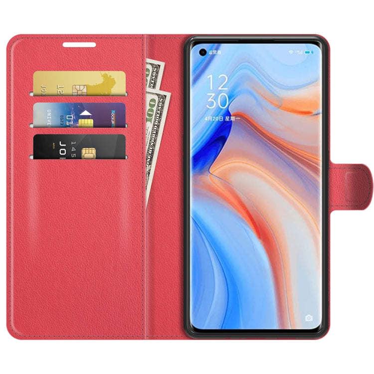 For OPPO Reno5 Pro+ / Find X3 Neo Litchi Texture Horizontal Flip Protective Case with Holder & Card Slots & Wallet