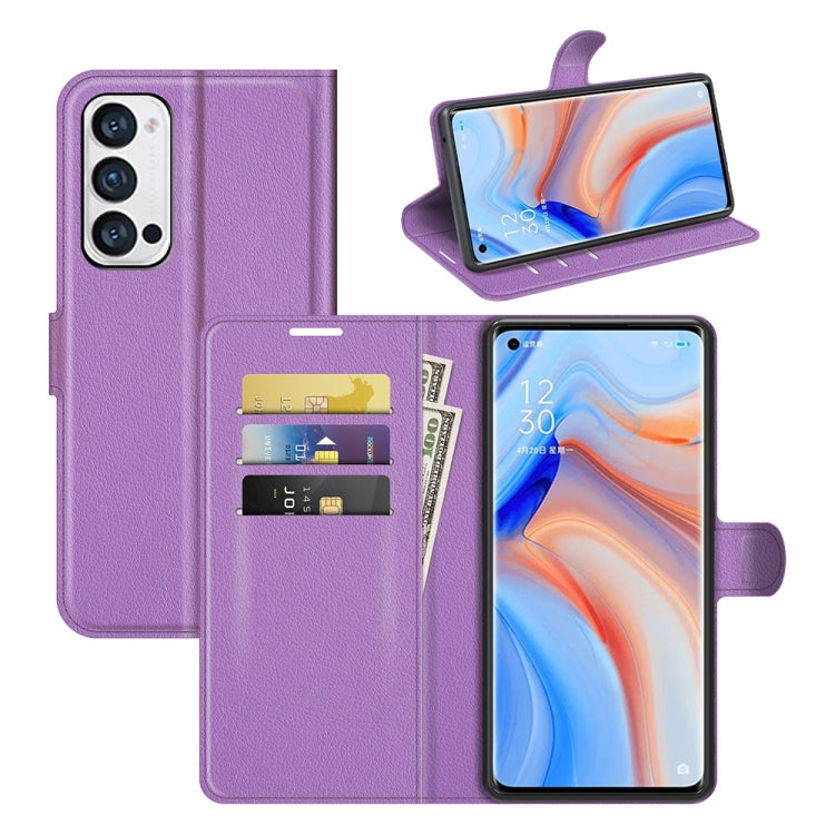 For OPPO Reno5 Pro+ / Find X3 Neo Litchi Texture Horizontal Flip Protective Case with Holder & Card Slots & Wallet