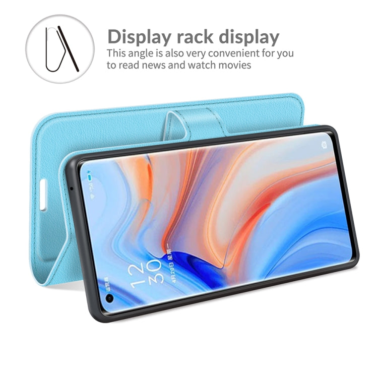 For OPPO Reno5 Pro+ / Find X3 Neo Litchi Texture Horizontal Flip Protective Case with Holder & Card Slots & Wallet