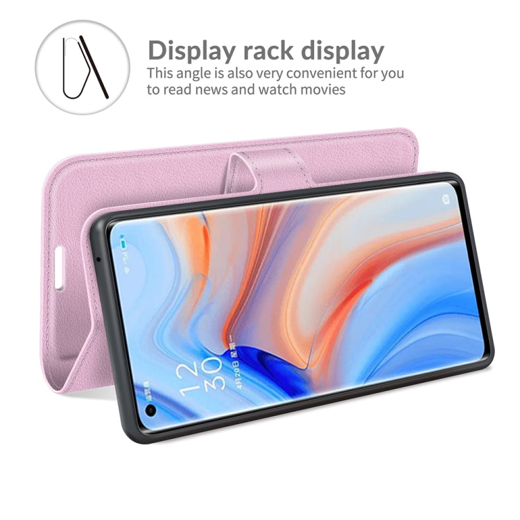 For OPPO Reno5 Pro+ / Find X3 Neo Litchi Texture Horizontal Flip Protective Case with Holder & Card Slots & Wallet