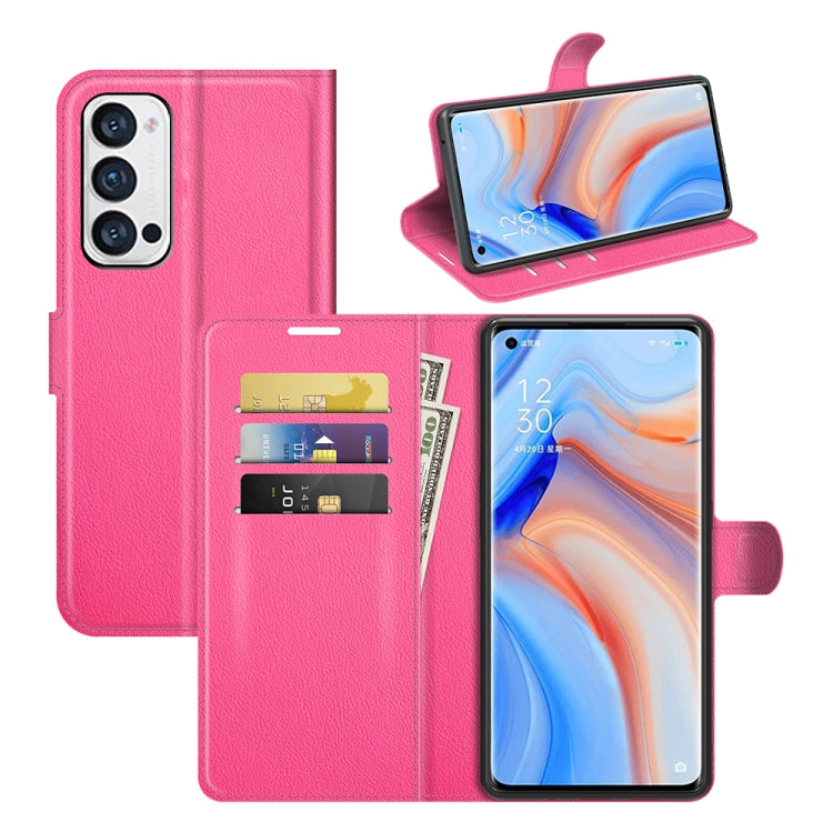 For OPPO Reno5 Pro+ / Find X3 Neo Litchi Texture Horizontal Flip Protective Case with Holder & Card Slots & Wallet