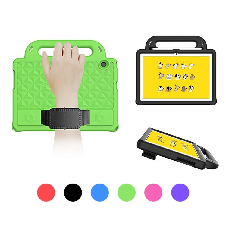 For Huawei MediaPad T3 10 9.6 inch Diamond Series EVA Anti-Fall Shockproof Sleeve Protective Shell Case with Holder & Strap