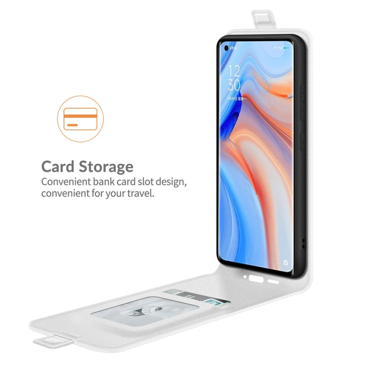 For OPPO Reno5 Pro+ / Find X3 Neo R64 Texture Single Vertical Flip Leather Protective Case with Card Slots & Photo Frame
