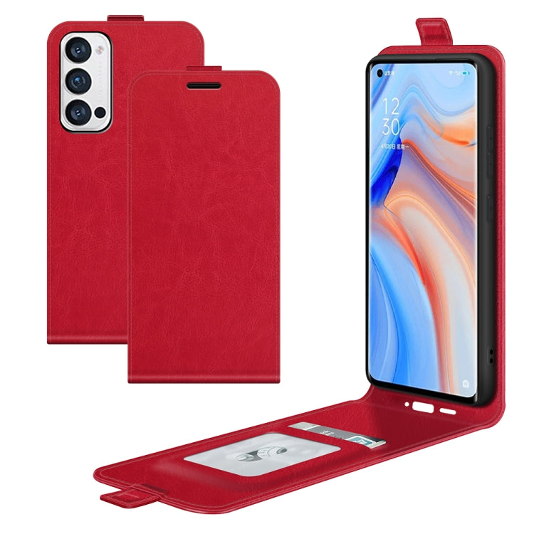 For OPPO Reno5 Pro+ / Find X3 Neo R64 Texture Single Vertical Flip Leather Protective Case with Card Slots & Photo Frame