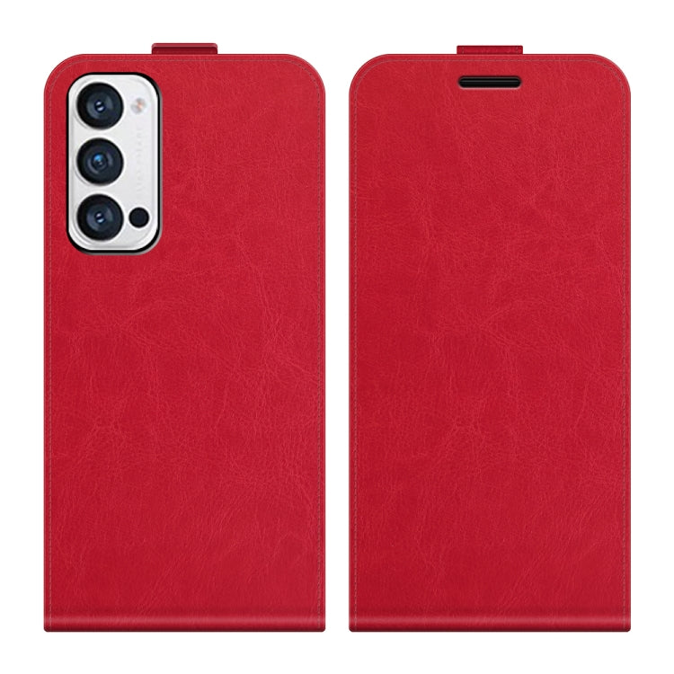 For OPPO Reno5 Pro+ / Find X3 Neo R64 Texture Single Vertical Flip Leather Protective Case with Card Slots & Photo Frame
