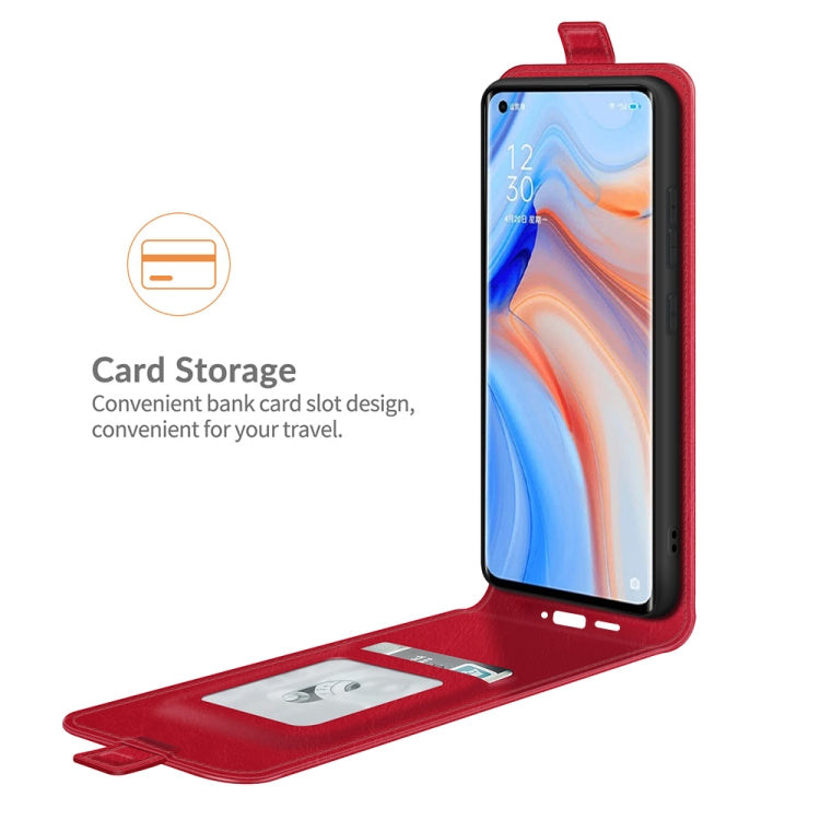 For OPPO Reno5 Pro+ / Find X3 Neo R64 Texture Single Vertical Flip Leather Protective Case with Card Slots & Photo Frame