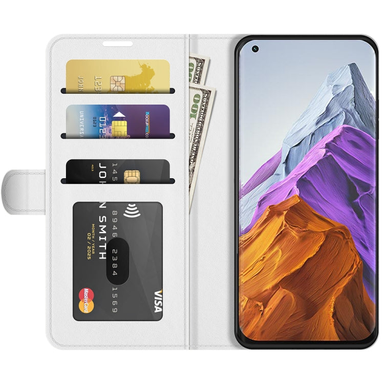 For Xiaomi Mi 11 Pro 5G / 4G R64 Texture Single Horizontal Flip Protective Case with Holder & Card Slots & Wallet& Photo Frame