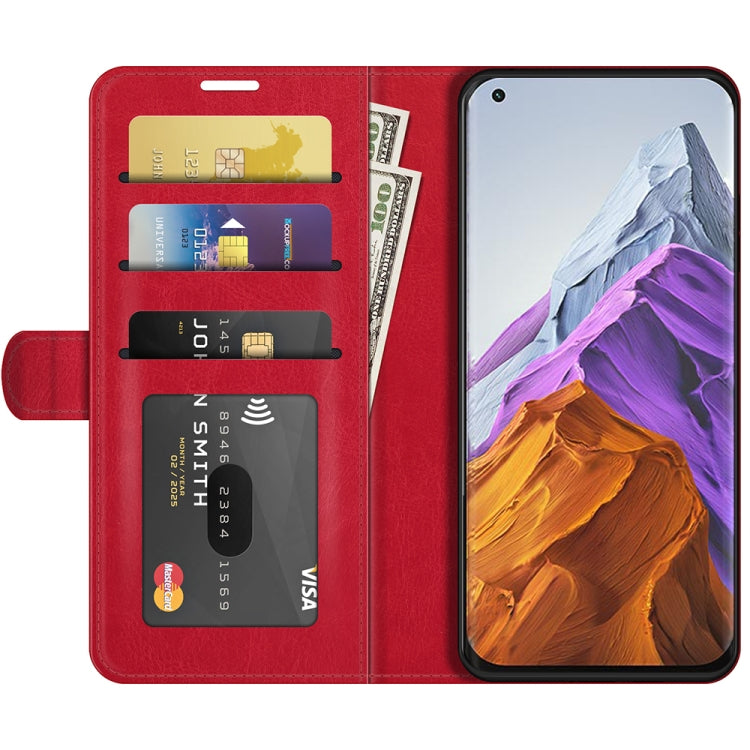 For Xiaomi Mi 11 Pro 5G / 4G R64 Texture Single Horizontal Flip Protective Case with Holder & Card Slots & Wallet& Photo Frame