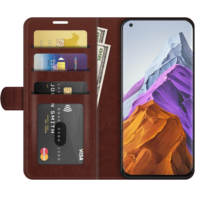 For Xiaomi Mi 11 Pro 5G / 4G R64 Texture Single Horizontal Flip Protective Case with Holder & Card Slots & Wallet& Photo Frame