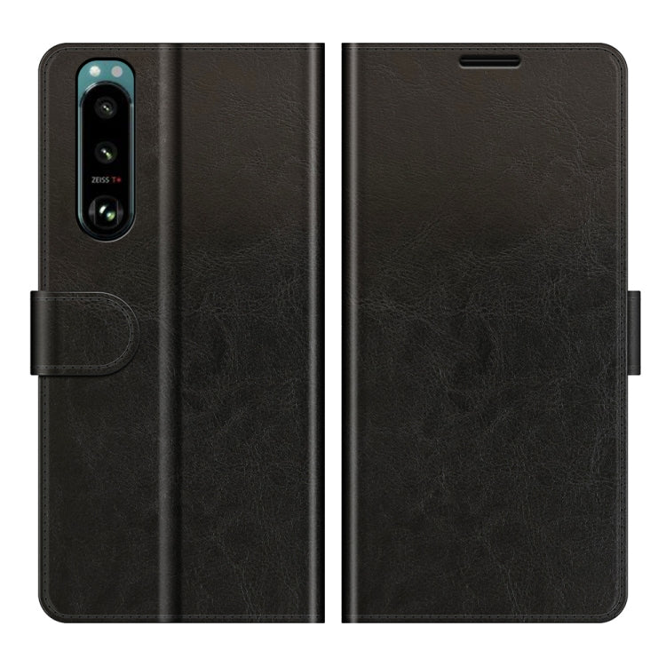 For Sony Xperia 5 III R64 Texture Single Horizontal Flip Protective Case with Holder & Card Slots & Wallet& Photo Frame