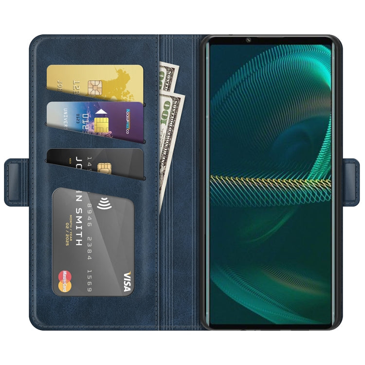 For Sony Xperia 5 III Dual-side Magnetic Buckle Horizontal Flip Leather Case with Holder & Card Slots & Wallet