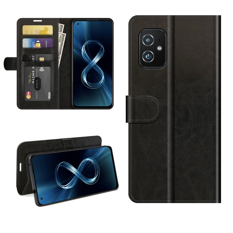 For Asus Zenfone 8 R64 Texture Single Horizontal Flip Protective Case with Holder & Card Slots & Wallet& Photo Frame