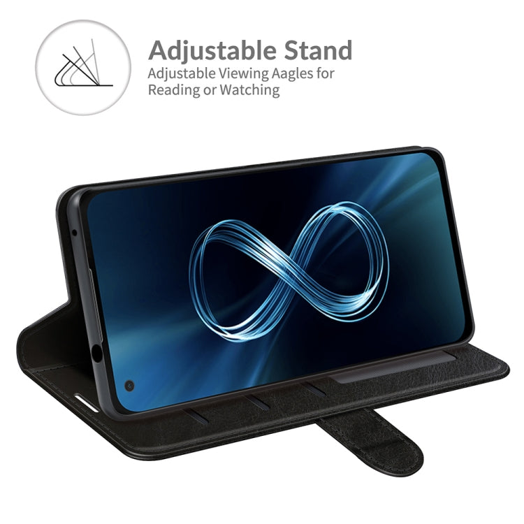 For Asus Zenfone 8 R64 Texture Single Horizontal Flip Protective Case with Holder & Card Slots & Wallet& Photo Frame