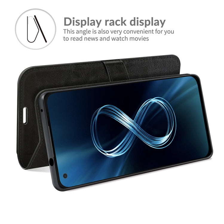 For Asus Zenfone 8 R64 Texture Single Horizontal Flip Protective Case with Holder & Card Slots & Wallet& Photo Frame