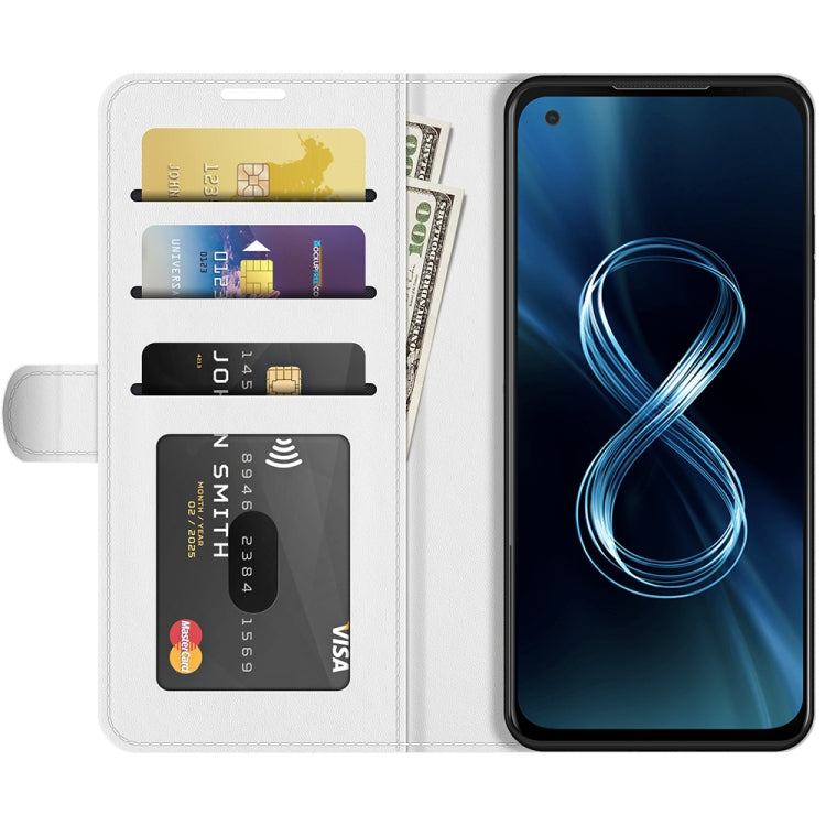 For Asus Zenfone 8 R64 Texture Single Horizontal Flip Protective Case with Holder & Card Slots & Wallet& Photo Frame