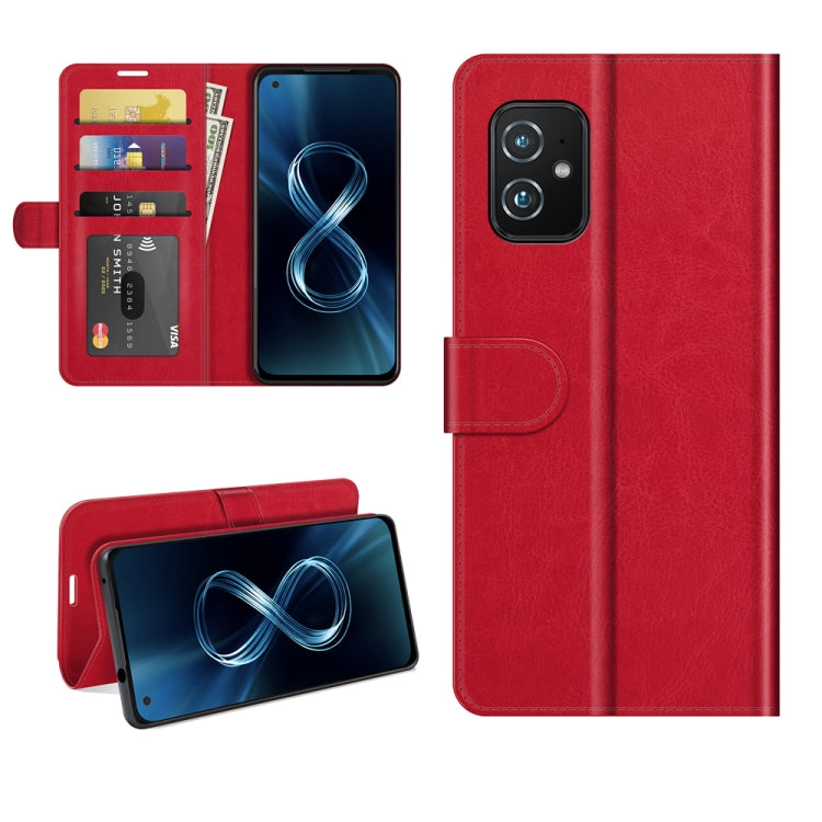 For Asus Zenfone 8 R64 Texture Single Horizontal Flip Protective Case with Holder & Card Slots & Wallet& Photo Frame