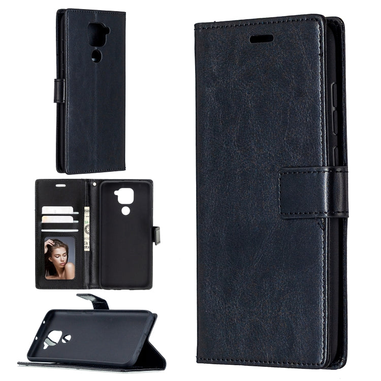 For Xiaomi Redmi Note 9 5G Crazy Horse Texture Horizontal Flip Leather Case with Holder & Card Slots & Wallet & Photo Frame