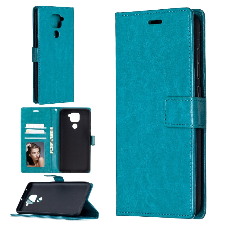 For Xiaomi Redmi Note 9 5G Crazy Horse Texture Horizontal Flip Leather Case with Holder & Card Slots & Wallet & Photo Frame