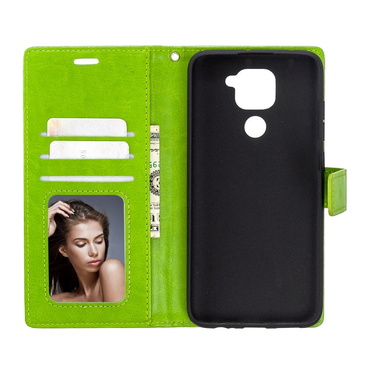 For Xiaomi Redmi Note 9 5G Crazy Horse Texture Horizontal Flip Leather Case with Holder & Card Slots & Wallet & Photo Frame