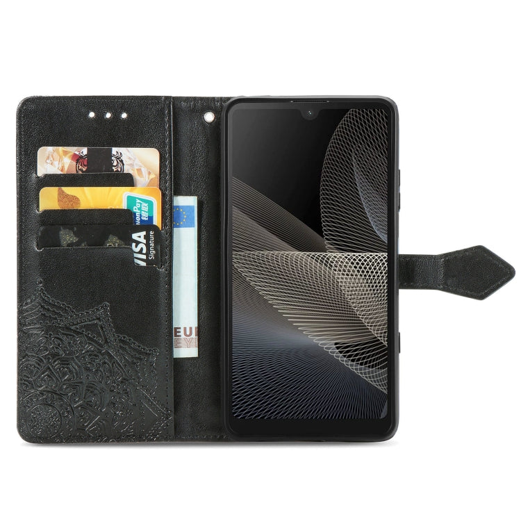 For Sony Xperia Ace II Mandala Flower Embossed Horizontal Flip Leather Case with Bracket / Card Slot / Wallet / Lanyard