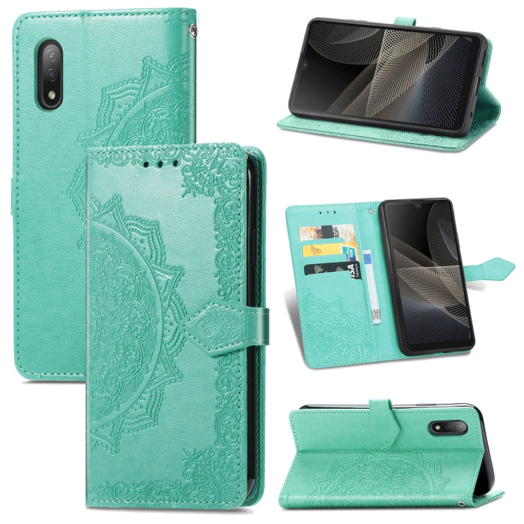 For Sony Xperia Ace II Mandala Flower Embossed Horizontal Flip Leather Case with Bracket / Card Slot / Wallet / Lanyard