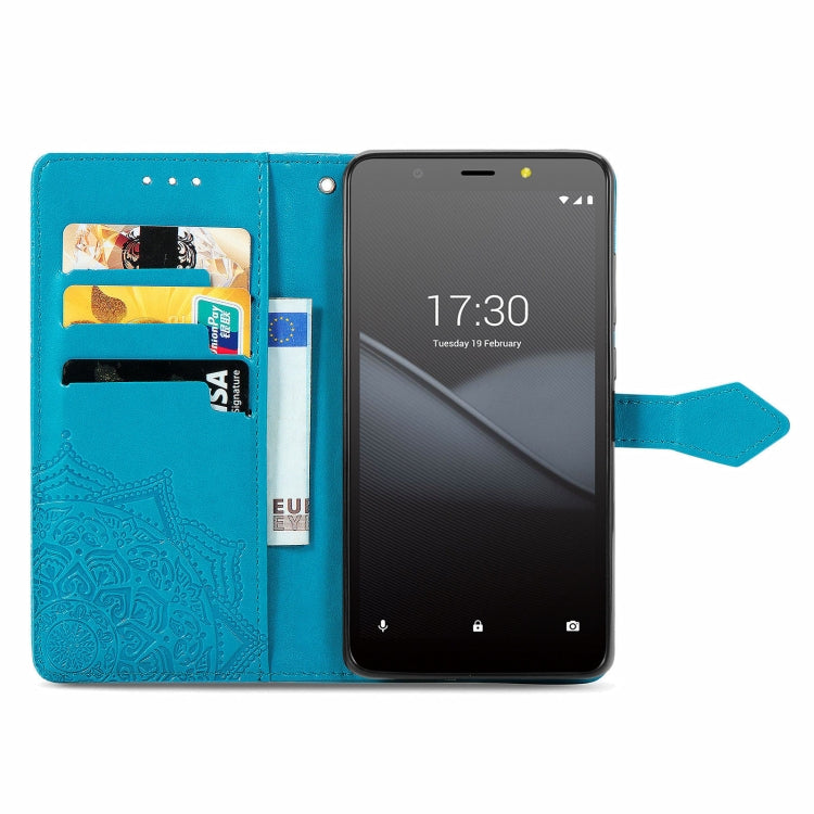 For TECNO Pop 3 Mandala Flower Embossed Horizontal Flip Leather Case with Bracket / Card Slot / Wallet / Lanyard