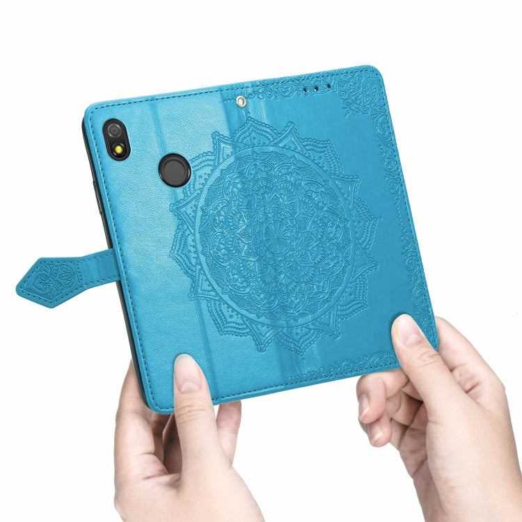 For TECNO Pop 3 Mandala Flower Embossed Horizontal Flip Leather Case with Bracket / Card Slot / Wallet / Lanyard
