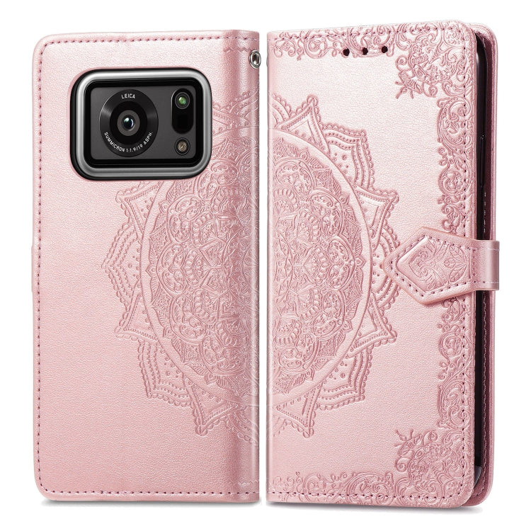For Sharp R6 Mandala Flower Embossed Horizontal Flip Leather Case with Bracket / Card Slot / Wallet / Lanyard