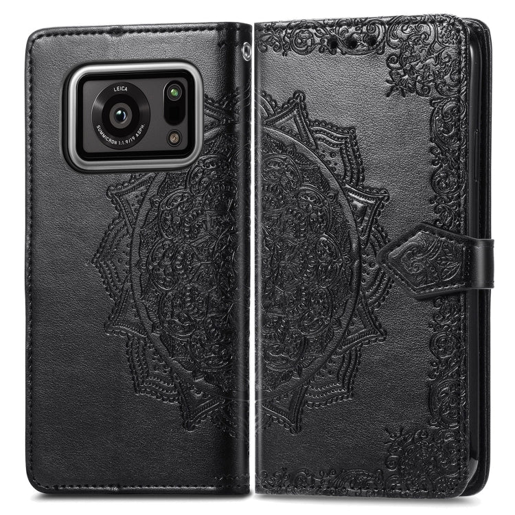 For Sharp R6 Mandala Flower Embossed Horizontal Flip Leather Case with Bracket / Card Slot / Wallet / Lanyard
