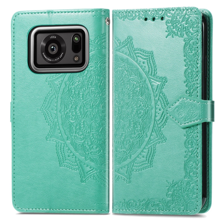 For Sharp R6 Mandala Flower Embossed Horizontal Flip Leather Case with Bracket / Card Slot / Wallet / Lanyard