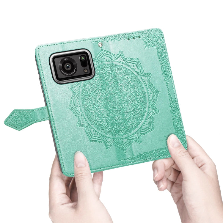 For Sharp R6 Mandala Flower Embossed Horizontal Flip Leather Case with Bracket / Card Slot / Wallet / Lanyard