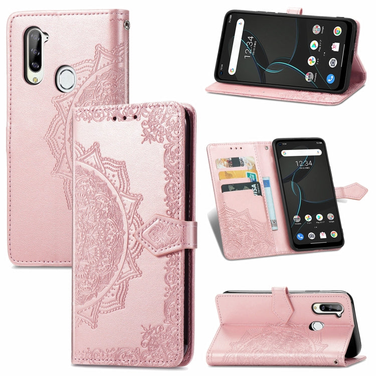 For ZTE Libero 5G Mandala Flower Embossed Horizontal Flip Leather Case with Bracket / Card Slot / Wallet / Lanyard
