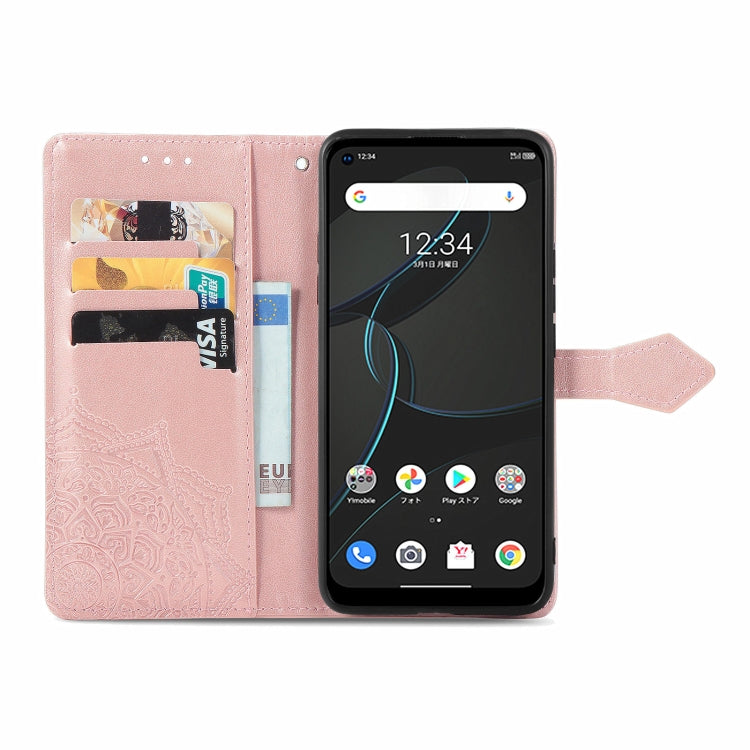 For ZTE Libero 5G Mandala Flower Embossed Horizontal Flip Leather Case with Bracket / Card Slot / Wallet / Lanyard