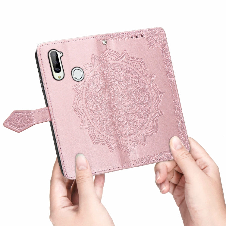 For ZTE Libero 5G Mandala Flower Embossed Horizontal Flip Leather Case with Bracket / Card Slot / Wallet / Lanyard