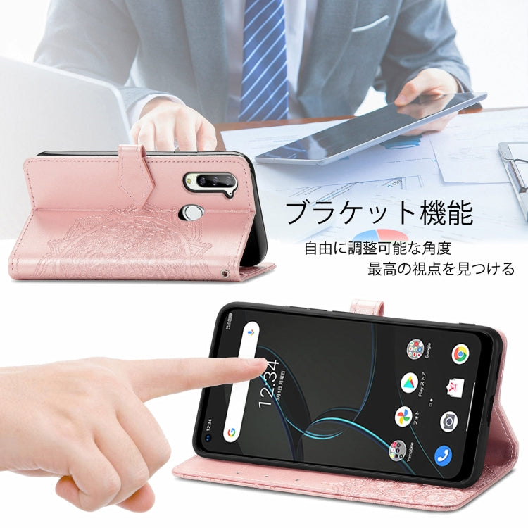 For ZTE Libero 5G Mandala Flower Embossed Horizontal Flip Leather Case with Bracket / Card Slot / Wallet / Lanyard