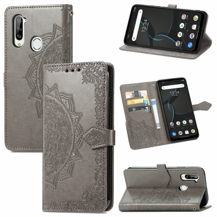 For ZTE Libero 5G Mandala Flower Embossed Horizontal Flip Leather Case with Bracket / Card Slot / Wallet / Lanyard