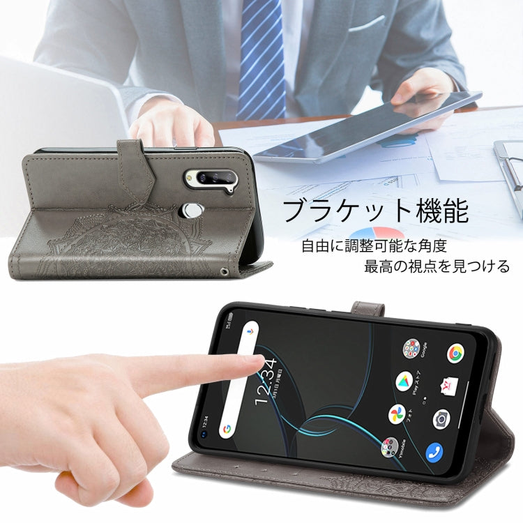 For ZTE Libero 5G Mandala Flower Embossed Horizontal Flip Leather Case with Bracket / Card Slot / Wallet / Lanyard