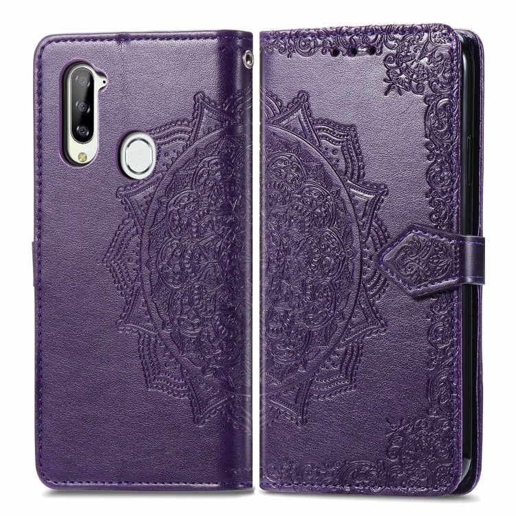 For ZTE Libero 5G Mandala Flower Embossed Horizontal Flip Leather Case with Bracket / Card Slot / Wallet / Lanyard