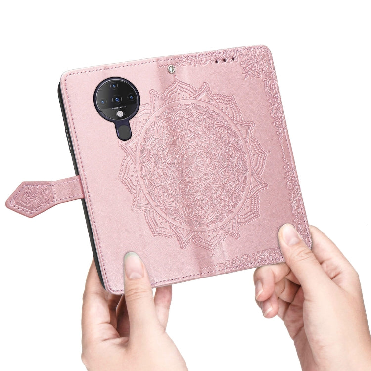 For TECNO SPARK 6 Mandala Flower Embossed Horizontal Flip Leather Case with Bracket / Card Slot / Wallet / Lanyard