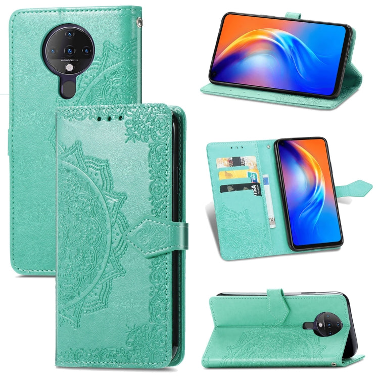 For TECNO SPARK 6 Mandala Flower Embossed Horizontal Flip Leather Case with Bracket / Card Slot / Wallet / Lanyard