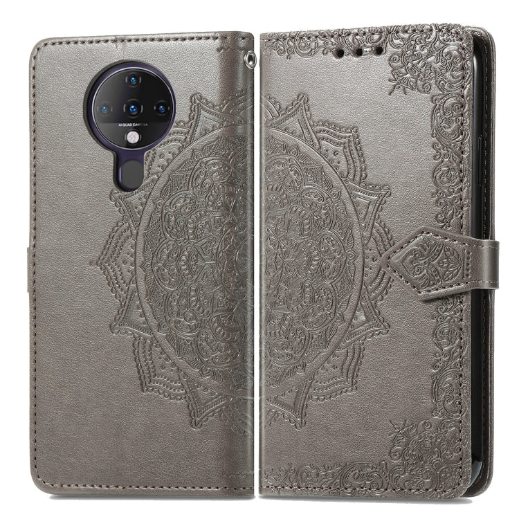 For TECNO SPARK 6 Mandala Flower Embossed Horizontal Flip Leather Case with Bracket / Card Slot / Wallet / Lanyard