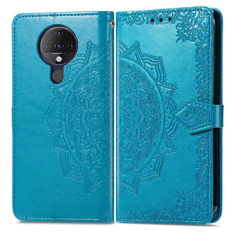 For TECNO SPARK 6 Mandala Flower Embossed Horizontal Flip Leather Case with Bracket / Card Slot / Wallet / Lanyard