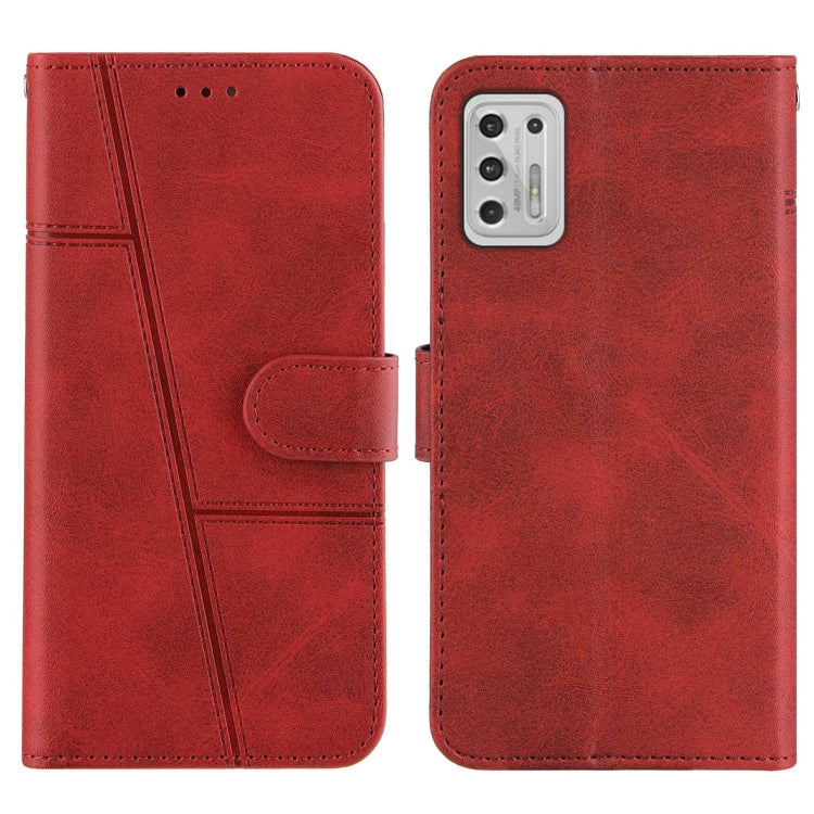 For Motorola G Stylus 2021 Stitching Calf Pattern Buckle Card Wallet with Flip Phone Holster with Lanyard Bracket Function