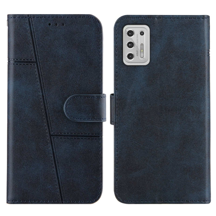 For Motorola G Stylus 2021 Stitching Calf Pattern Buckle Card Wallet with Flip Phone Holster with Lanyard Bracket Function