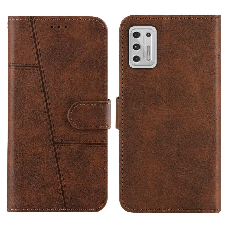 For Motorola G Stylus 2021 Stitching Calf Pattern Buckle Card Wallet with Flip Phone Holster with Lanyard Bracket Function