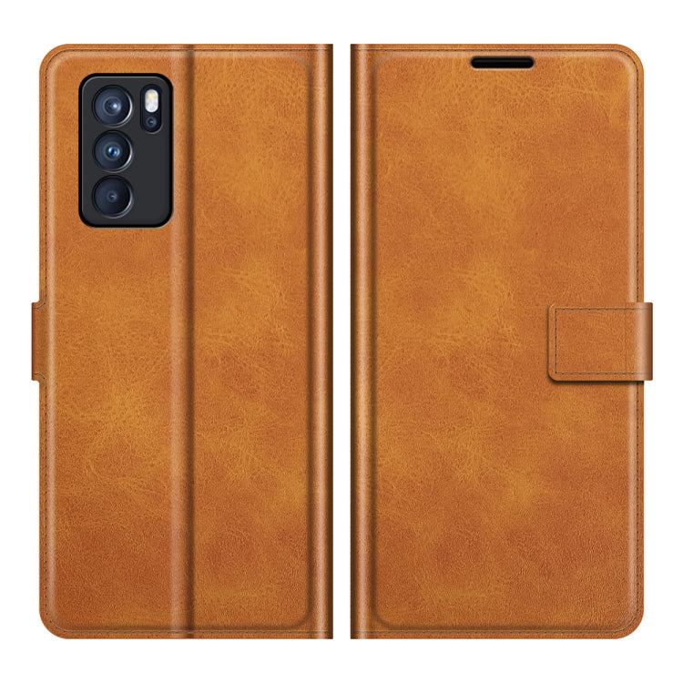 For OPPO Reno6 Pro 5G Retro Calf Pattern Buckle Horizontal Flip Leather Case with Holder & Card Slots & Wallet