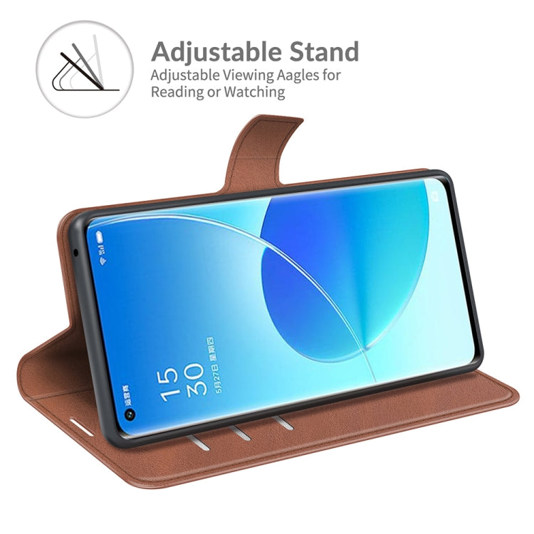 For OPPO Reno6 Pro 5G Retro Calf Pattern Buckle Horizontal Flip Leather Case with Holder & Card Slots & Wallet