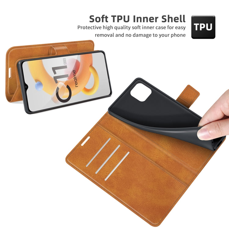 For OPPO Realme C11 2021 Retro Calf Pattern Buckle Horizontal Flip Leather Case with Holder & Card Slots & Wallet