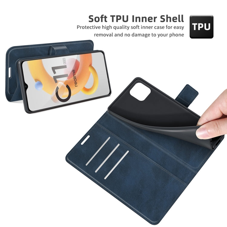 For OPPO Realme C11 2021 Retro Calf Pattern Buckle Horizontal Flip Leather Case with Holder & Card Slots & Wallet