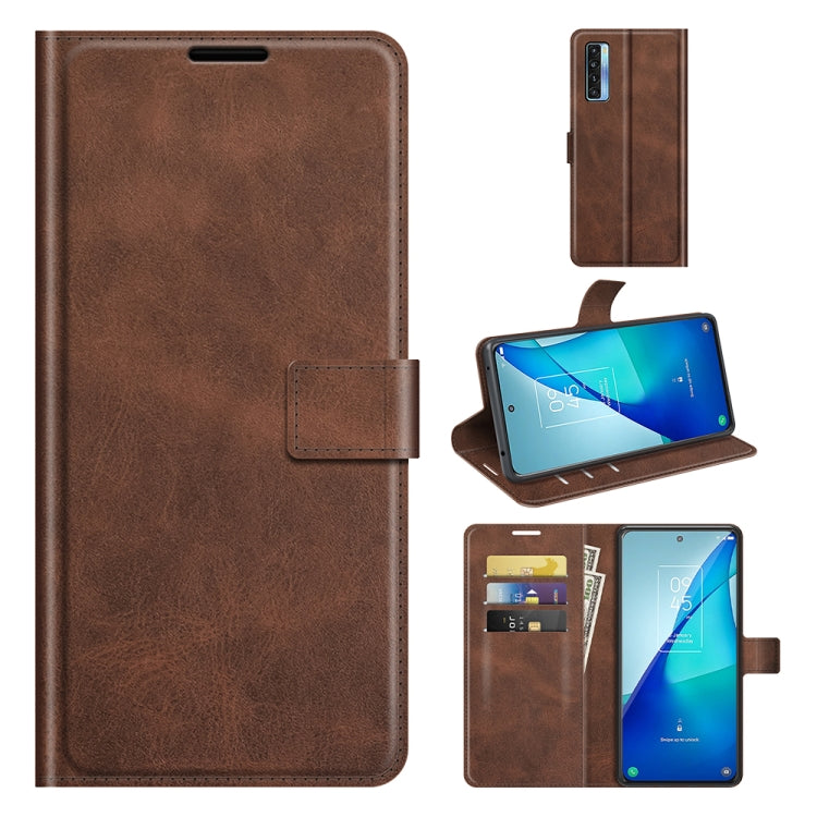 For TCL 20S / 20 5G /20L / 20L+ Retro Calf Pattern Buckle Horizontal Flip Leather Case with Holder & Card Slots & Wallet